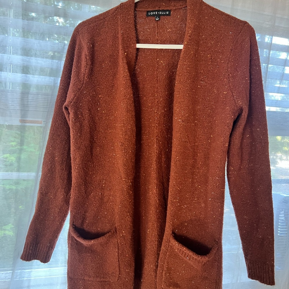 Burnt Orange Knit Cardigan